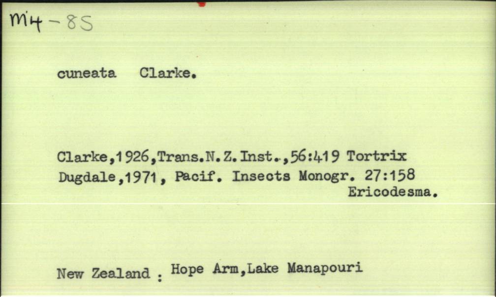 front of card